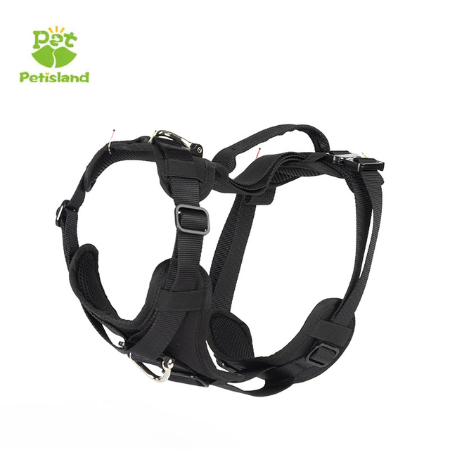 Petisland Tactical Dog Harness with Long Handle for Large Dogs Durable Adjustable No Pull Style Dog Vest