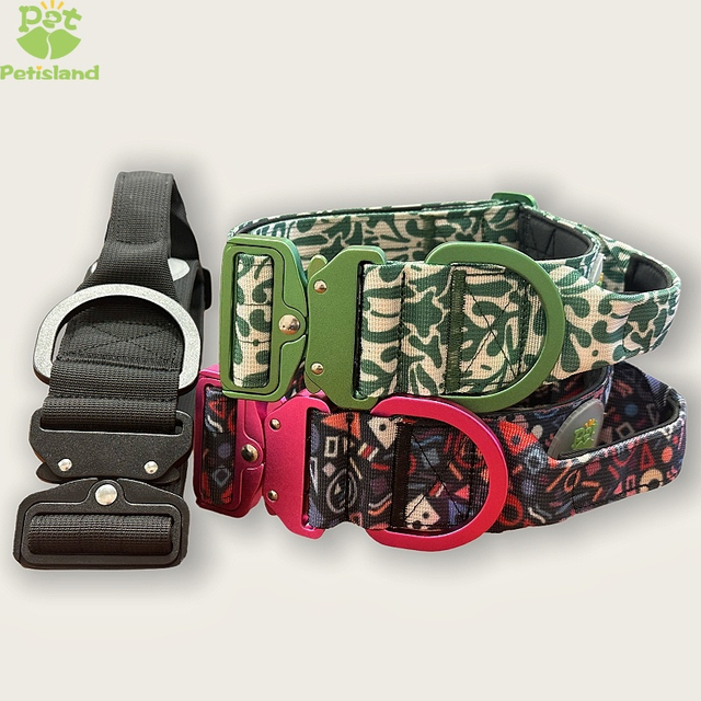 Premium K9 Tactical Collar Featuring High-strength Aluminum Buckle, Perfect for Large Working Dogs And Professional Training