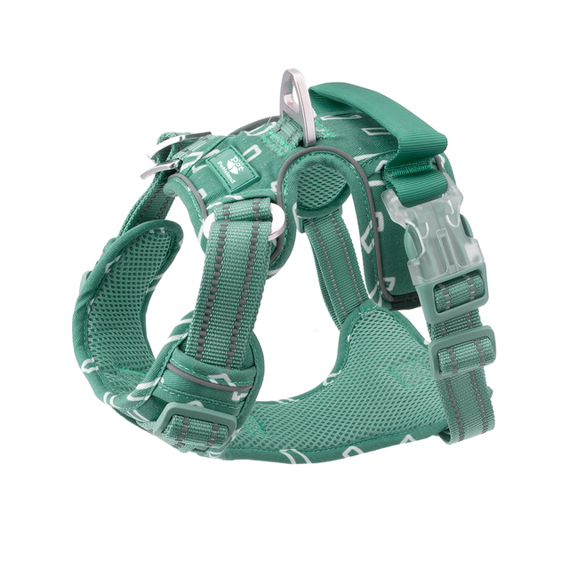 New Design Transparent Buckle Reflective Dog Harness with Breathable Space Mesh