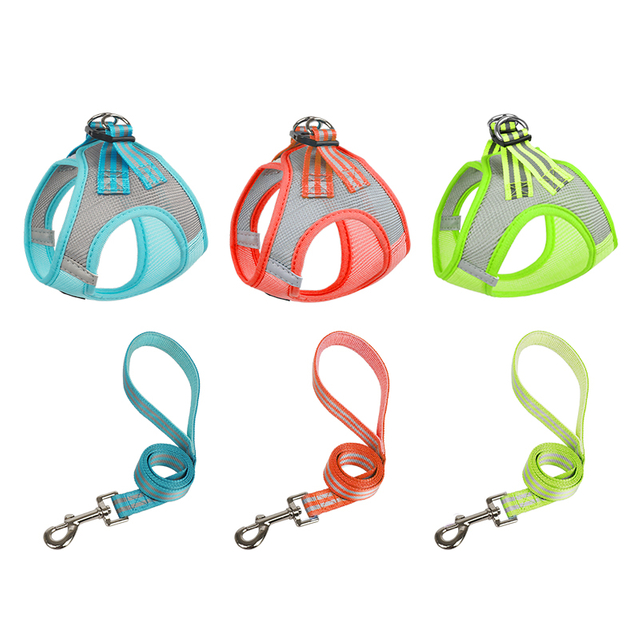 Super Light Quick Cool Mesh Cloth Dog Harness Leash Set