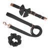 Luxury Velvet with Cotton Webbing Pet Dog Collar And Leash Set
