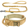 Outdoor Tactical Brave Pet Dog Collar Leash Set for Large Breed with Strong Snake Buckle