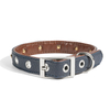 Metal Decoration PU Leather Pet Dog Collar Double Sides Leather Easy To Clean