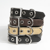 Metal Decoration PU Leather Pet Dog Collar 