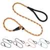 Reflective 1.0cm Diameter P Shape Polyester Nylon Pet Dog Rope Leash for Training Slip Dog Leash
