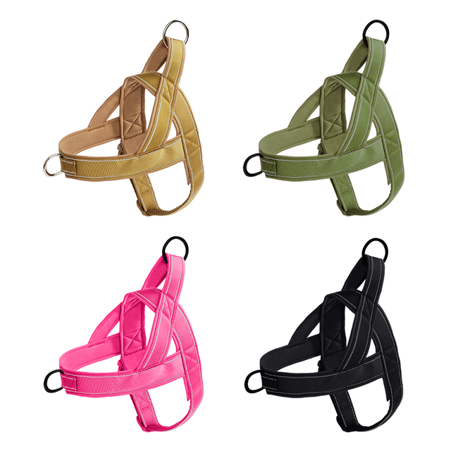 Nylon Neoprene Outdoor Tactical No Pull Dog Harness