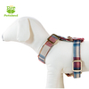 Luxury Comfortable H Shape Pure Cotton Dog Harness With Golden Accessories