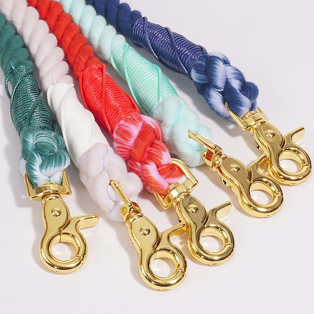 Luxury Woven Cotton Rope Leash Pet Dog Lead
