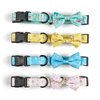 Colorful OEM Pattern Neoprene 6 in 1 Pet Dog Collar Leash Harness Bandana Dispenser Set