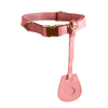 Lovely Customized Color Micro-fiber Leather Pet Dog Collar with Air Tag GPS Holder