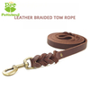 Petisland 100% Purely Handwoven First Layer Cowhide Genuine Leather Dog Leash 