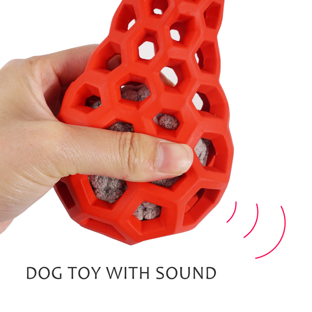 Natural Rubber Dog Toy with Sounder