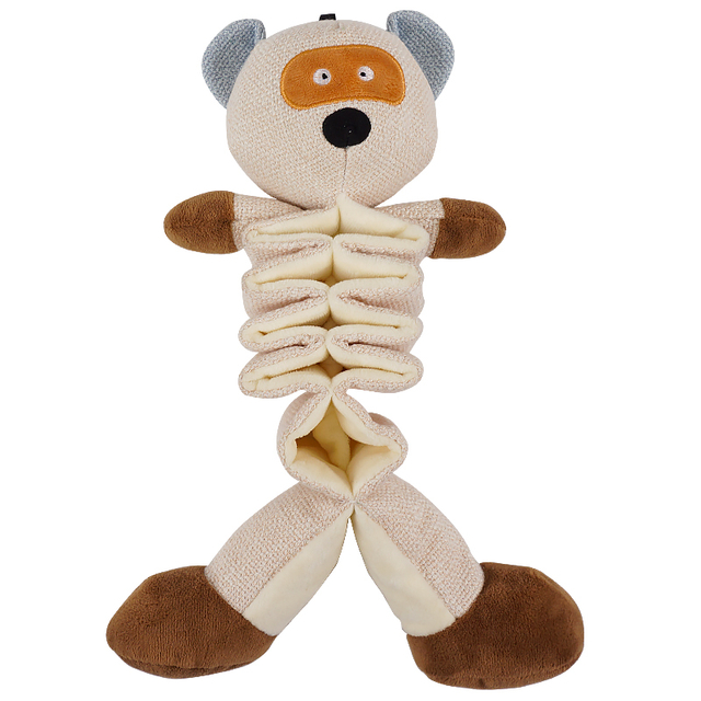 Hemp Doll with Sounds Dog Toy Durable for Biting