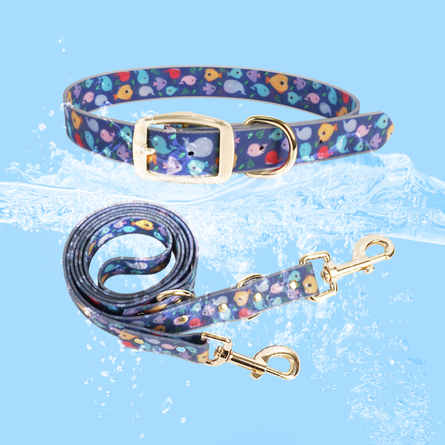 Customized OEM Pattern PVC TPU Pet Dog Collar Leash Set for Outdoor