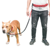 Waterproof Hands Free Walking Dog Leash with Poo Bag Holder Phone Holder Elastic Strap