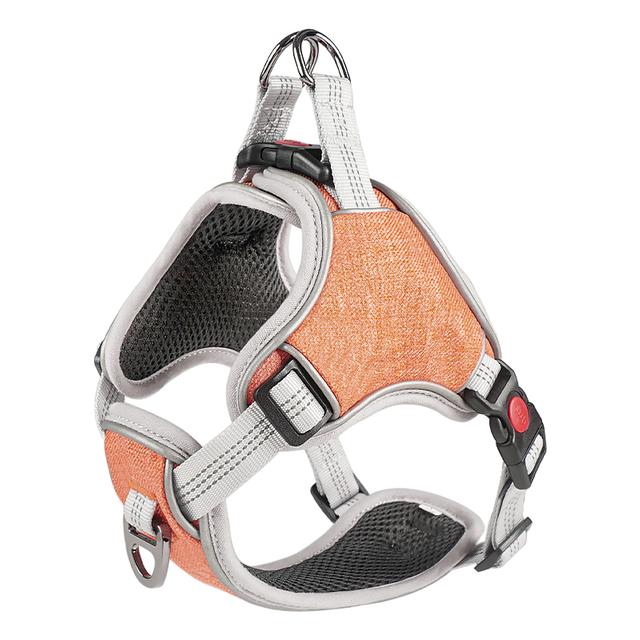 Bamboo Fiber No Pull Dog Harness with Lockable Plastic Buckle