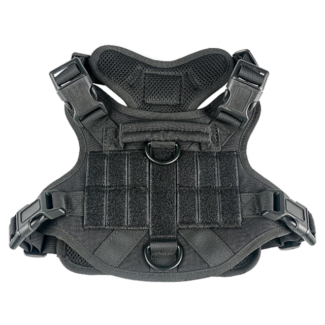 Plastic Buckle Tactical Dog Harness with 800D Oxford Cloth