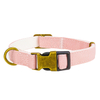 Canvas And Cotton Double Layers Pet Dog Collar with Half Metal Buckle