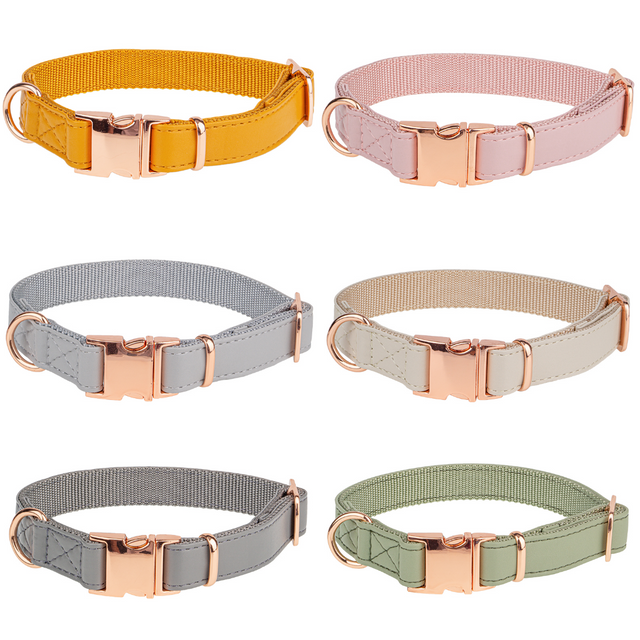 Luxury Cute Micro-fiber Leather Pet Dog Collar