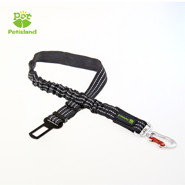 Reflective Elastic Dog Car Seat Belt with Aluminum Alloy Clip