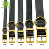 Petisland Classical Genuine Leather Dog Collar With Pin Buckle