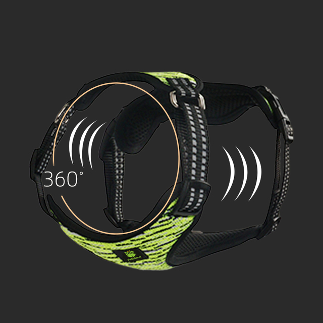 New Knitted Fabric Light Weight Dog Harness with Reflective Wires