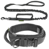 Outdoor Tactical Brave Pet Dog Collar Leash Set for Large Breed with Strong Snake Buckle