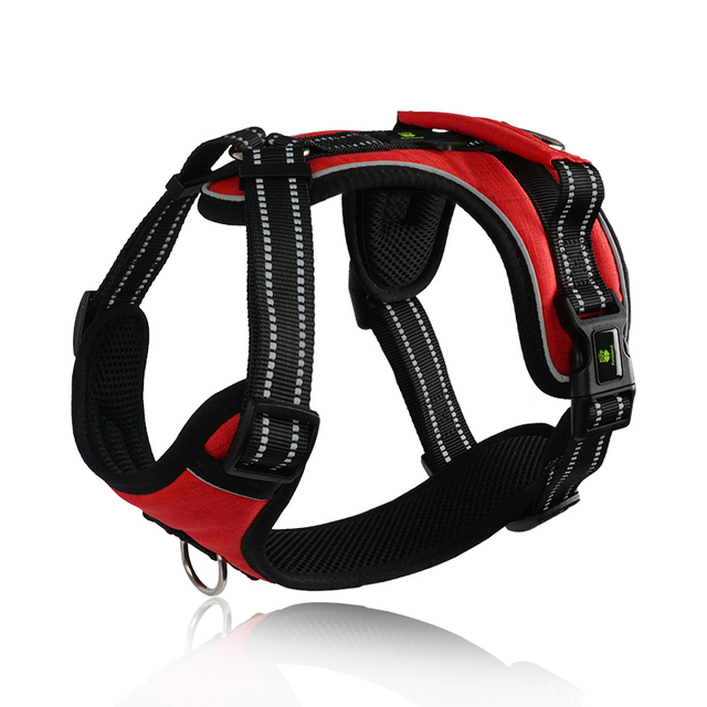 Night Use Oxford Reflective Adjustable Dog Harness with Space Mesh
