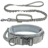 Outdoor Tactical Brave Pet Dog Collar Leash Set for Large Breed with Strong Snake Buckle