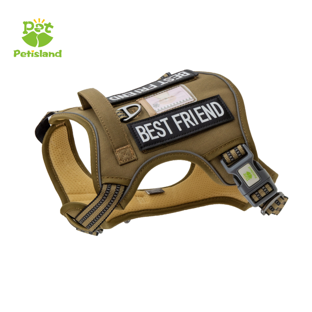 Petisland Urban Tactical Dog Harness: Casual City Style with Contact Card Design