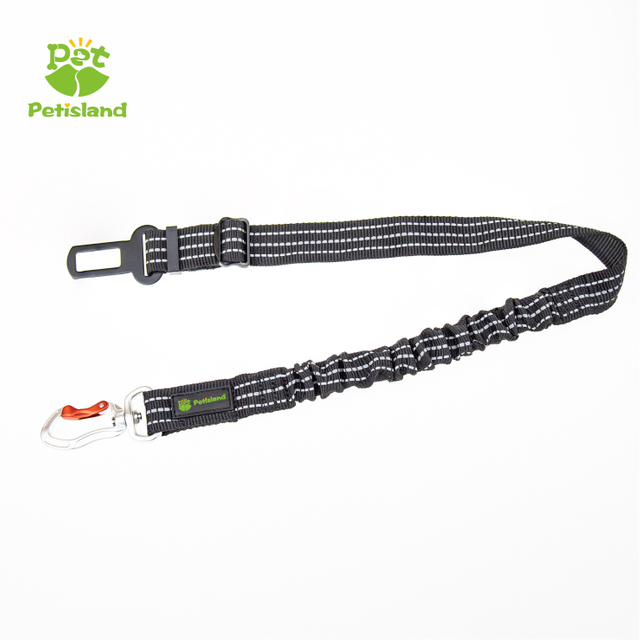 Reflective Elastic Dog Car Seat Belt with Aluminum Alloy Clip