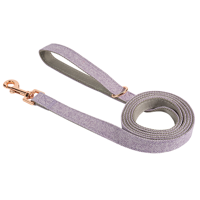 Petisland Twill Cloth Fabric Nylon Dog Collar Leash Set 