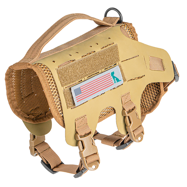 Hypalon Tactical Breathable No Pull Dog Harness Adjustable 