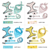 Colorful OEM Pattern Neoprene 6 in 1 Pet Dog Collar Leash Harness Bandana Dispenser Set