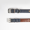 Metal Decoration PU Leather Pet Dog Collar Double Sides Leather Easy To Clean