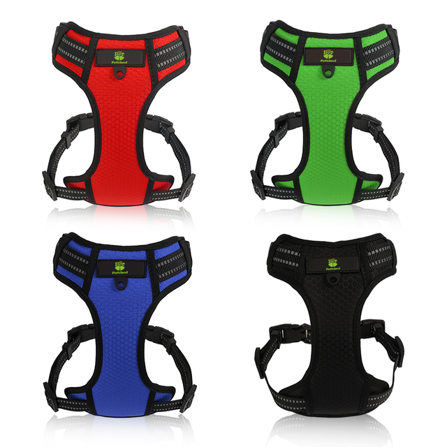 Updated Waterproof Breathable Mesh Fabric No Pull Pet Dog Harness with Reflective Wires