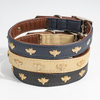 Metal Decoration PU Leather Pet Dog Collar Double Sides Leather Easy To Clean