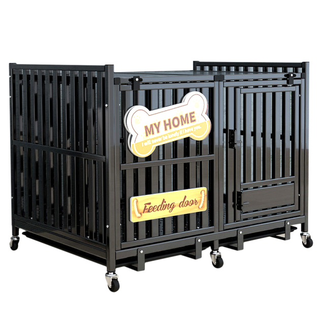 Stainless Steel Dog Cage Home Used with Wheels for Moving