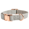 Petisland Twill Cloth Fabric Nylon Dog Collar Leash Set 