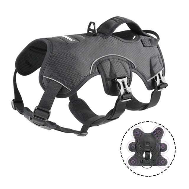No Pull Oxford 600D Tactical Outdoor Dog Harness with Thick Lining Reflective