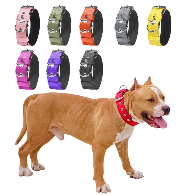 5cm OEM Color Nylon with Neoprene Three Layers Large Combat Pet Dog Collar