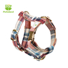 Luxury Comfortable H Shape Pure Cotton Dog Harness With Golden Accessories