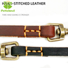 Petisland First Layer Cowhide Genuine Leather Dog Leash Stitching Version