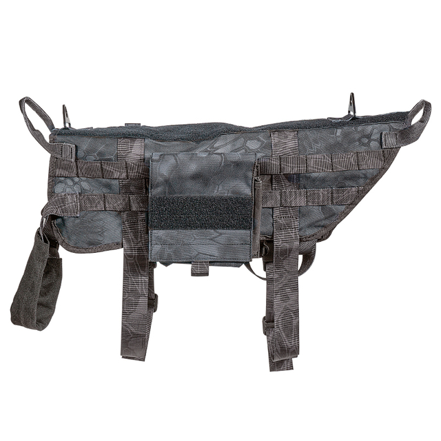 Large Dog Use Outdoor Tactical Dog Harness with Attached Bags First Aid Kit