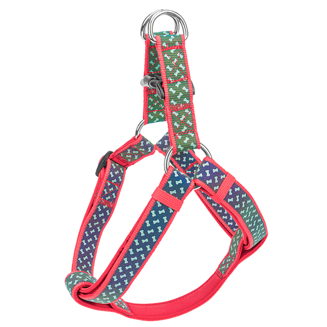 Adjustable Quick Wear Reflective Pattern Dog Harness