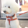Plaid Cotton Quick Wear Design Dog Collar Leash Harness Set for All Breed