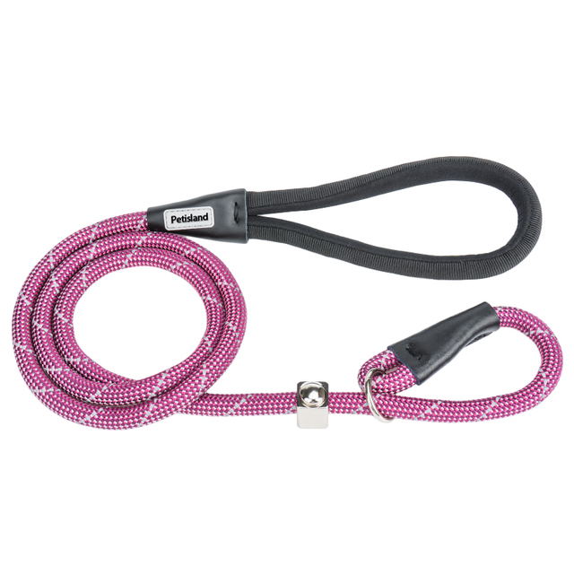 Bully Large Dog Choice P Shape Nylon Rope Training Dog Leash with Reflective Wires