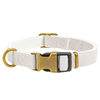 Canvas And Cotton Double Layers Pet Dog Collar with Half Metal Buckle