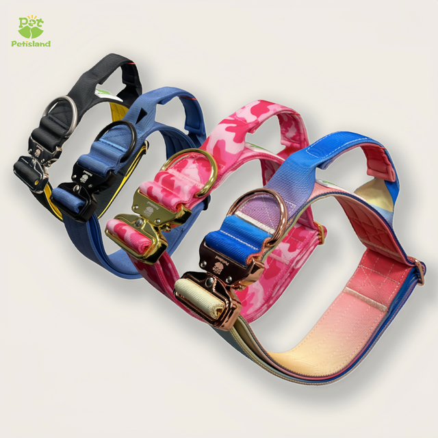 Tactical Dog Collar with Handle Durable Military Style Adjustable Pet Collar Comfortable Design Customizable Options for Large Dogs