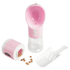 4 in 1 Multi-function Dog Portable Bottle with Dispenser Treat Bottle And Poo Shovel 